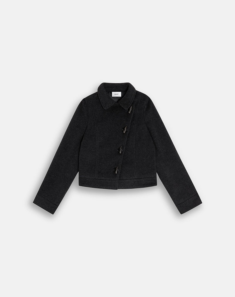 Niloufar Jacket in Wool Dark Grey view 3