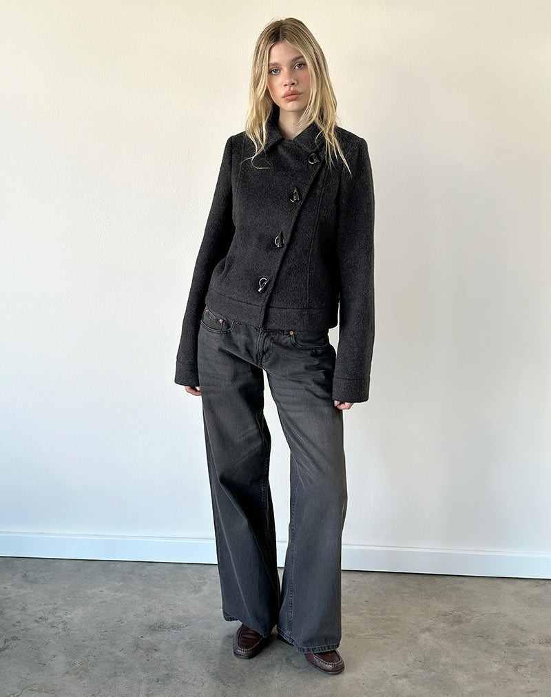 Niloufar Jacket in Wool Dark Grey view 4