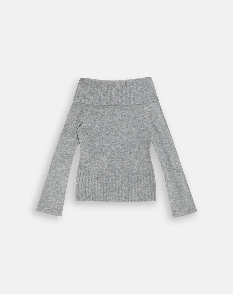 Azrina Jumper in Knit Grey view 4